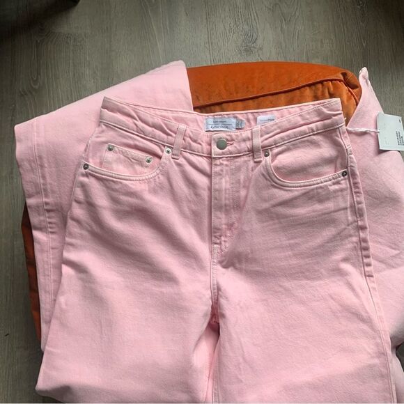 & OTHER STORIES WIDE LEG JEANS PINK - Picture 9 of 15